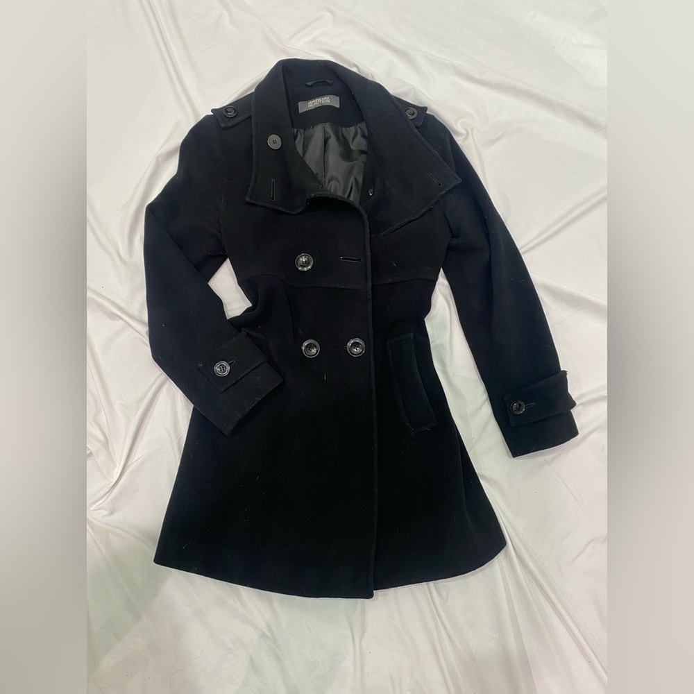 Kenneth Cole Reaction Black Pea Coat